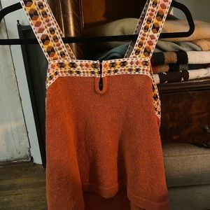 Madewell 70s inspired Criss Cross cropped blouse